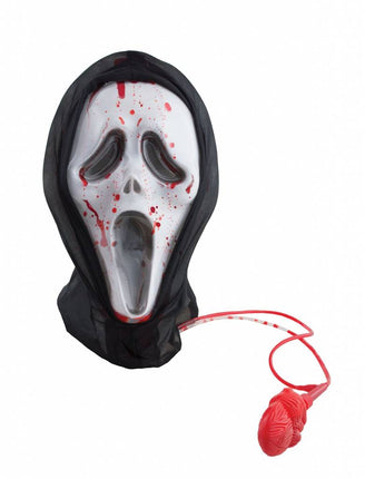 Feestbazaar Scream masker met stromend bloed