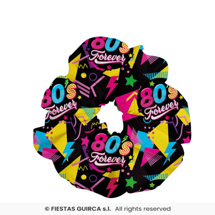 Feestbazaar Scrunchie 80's Forever Zwart
