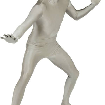 Feestbazaar Second Skin Suit Zilver