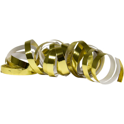 Feestbazaar Serpentine metallic goud - 2 rollen