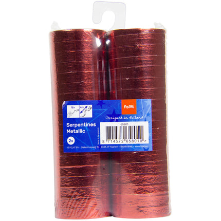 Feestbazaar Serpentines Metallic Rood