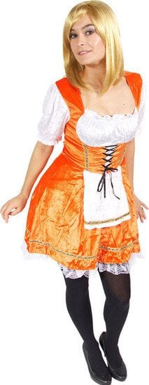 Feestbazaar Serveerster kostuum Oranje