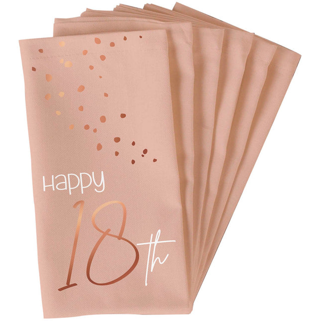 Feestbazaar Servetten 18 Jaar Elegant Blush (10st)
