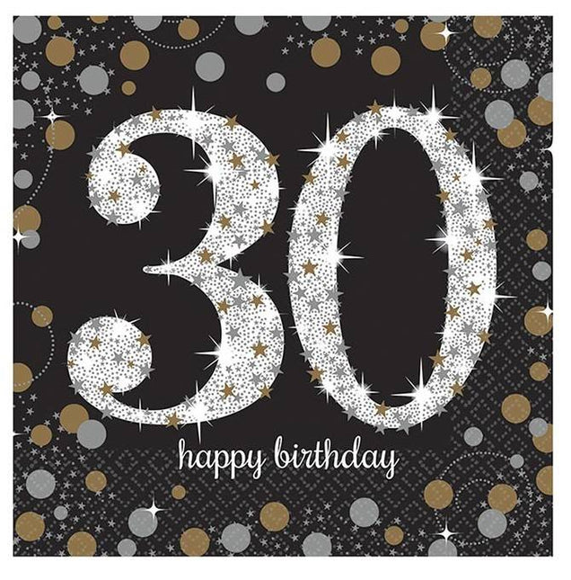Feestbazaar Servetten 30 jaar Sparkling Celebration