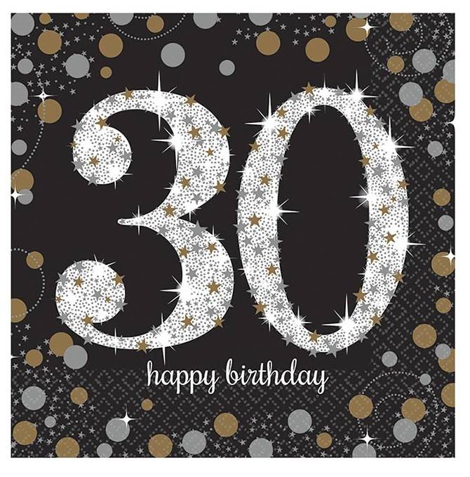 Feestbazaar Servetten 30 jaar Sparkling Celebration