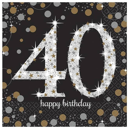 Feestbazaar Servetten 40 jaar Sparkling Celebration