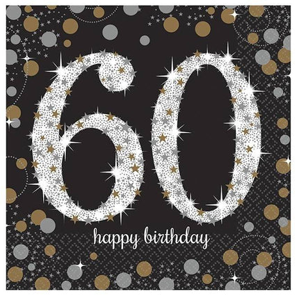 Feestbazaar Servetten 60 jaar Sparkling Celebration