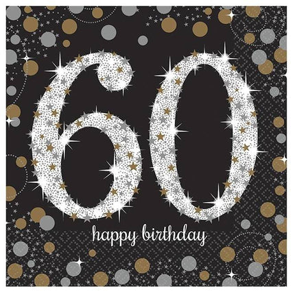 Feestbazaar Servetten 60 jaar Sparkling Celebration