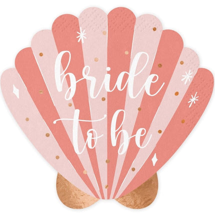 Feestbazaar Servetten Bride To Be Schelp (20st)