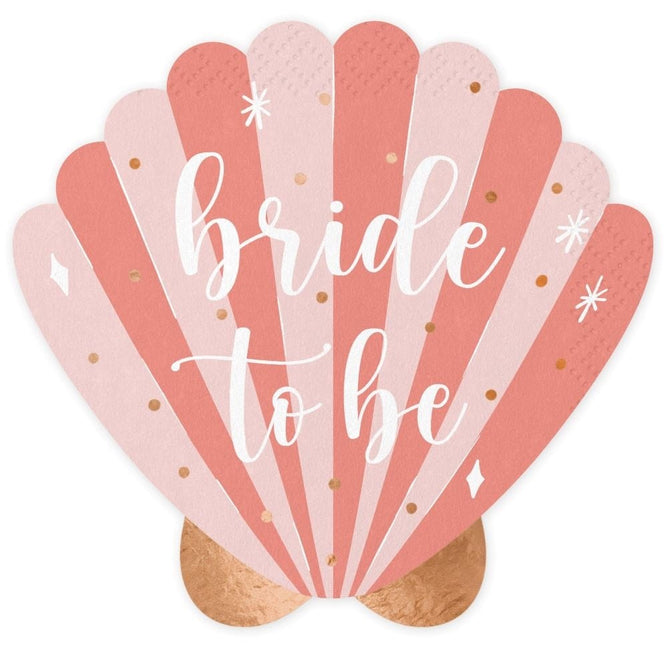 Feestbazaar Servetten Bride To Be Schelp (20st)