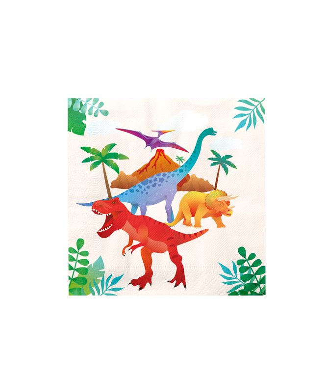 Feestbazaar Servetten Dino Apatosaurus (16st)