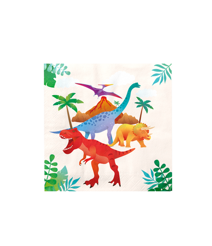 Feestbazaar Servetten Dino Apatosaurus (16st)