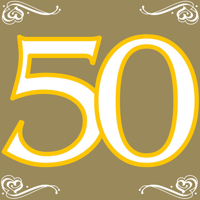 Feestbazaar Servetten Goud 50 Jaar (20st)