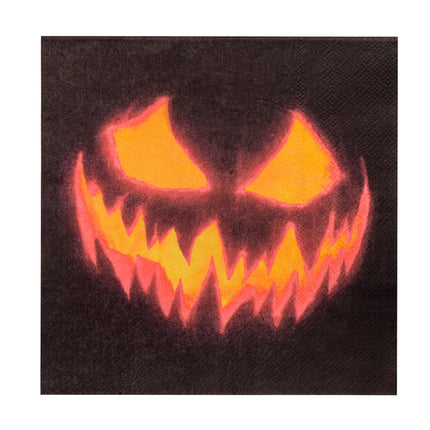 Feestbazaar Servetten Halloween Creepy Pumpkin (20st)