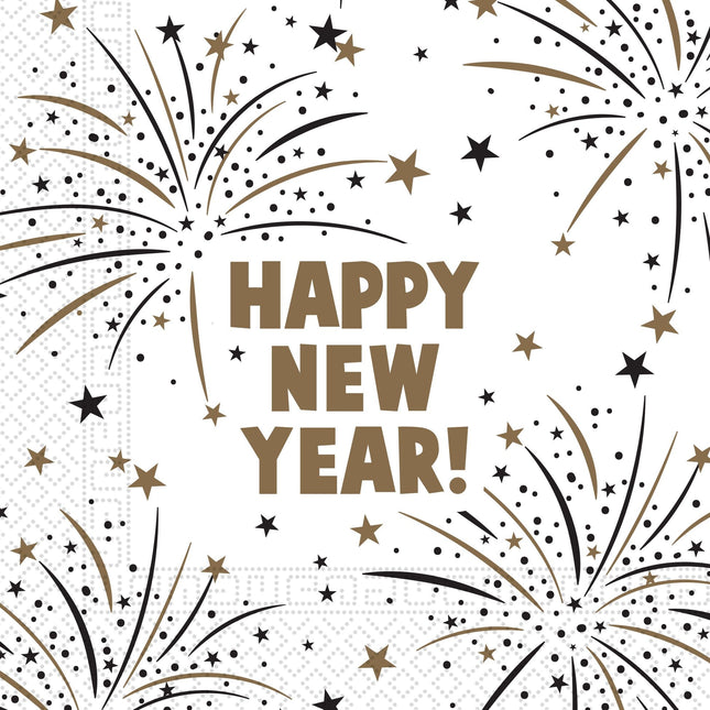 Feestbazaar Servetten Happy New Year Flares (20st)