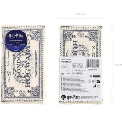 Feestbazaar Servetten Harry Potter Ticket to Hogwarts (20st)
