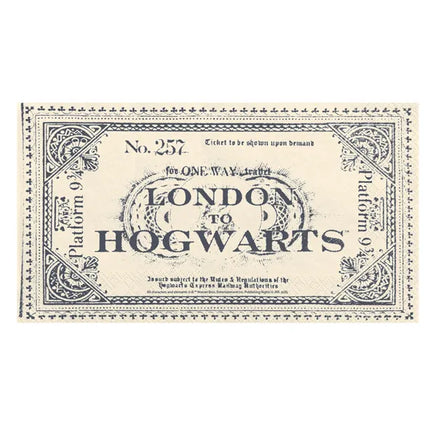 Feestbazaar Servetten Harry Potter Ticket to Hogwarts (20st)
