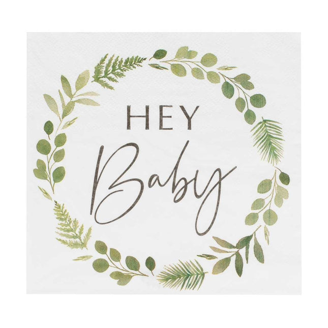 Feestbazaar Servetten Hey Baby Botanical (16st)