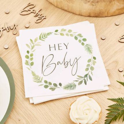 Feestbazaar Servetten Hey Baby Botanical (16st)