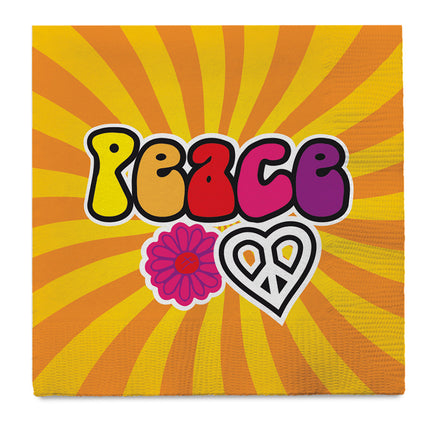Feestbazaar Servetten Hippie Peace (20st)