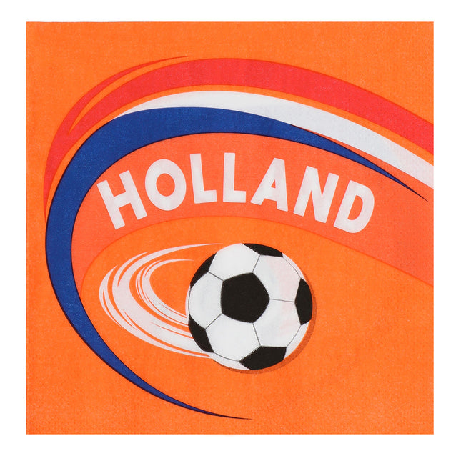 Feestbazaar Servetten Holland Oranje Voetbal (20st)