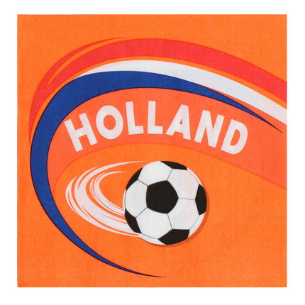 Feestbazaar Servetten Holland Oranje Voetbal (20st)