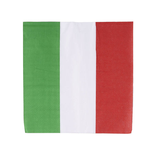 Feestbazaar Servetten Italiaanse Vlag (20st)