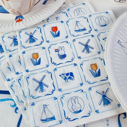 Feestbazaar Servetten Nijntje Delfts Blauw 33x33cm (20st)