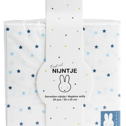Feestbazaar Servetten Nijntje Sterretjes Blauw - 20 Stuks