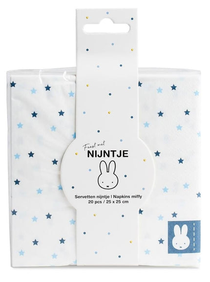 Feestbazaar Servetten Nijntje Sterretjes Blauw - 20 Stuks