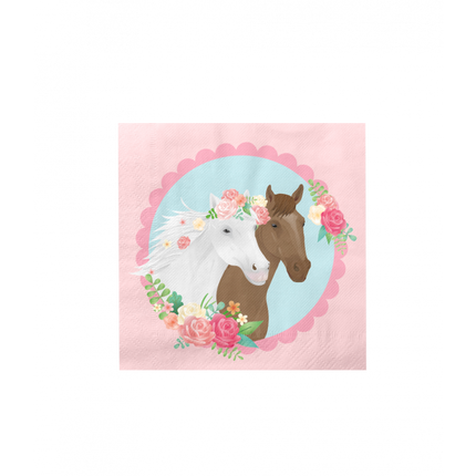 Feestbazaar Servetten Paarden Roze Dreams