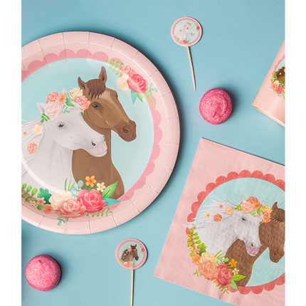 Feestbazaar Servetten Paarden Roze Dreams