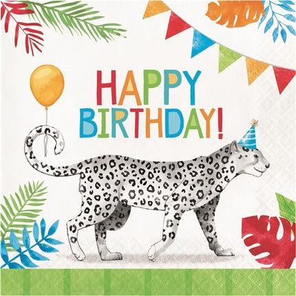 Feestbazaar Servetten Party Animals Luipaard (16st)