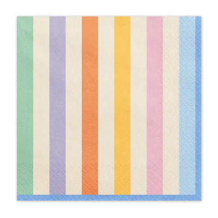 Feestbazaar Servetten Pastel Strepen (20st)