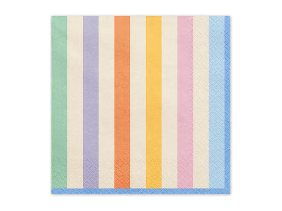 Feestbazaar Servetten Pastel Strepen (20st)