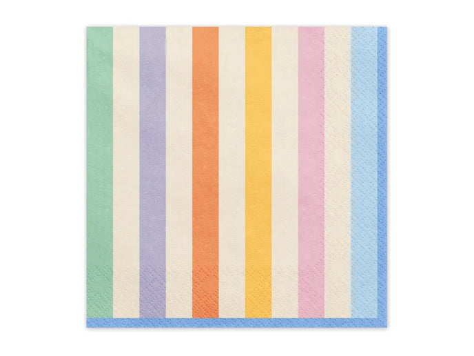 Feestbazaar Servetten Pastel Strepen (20st)