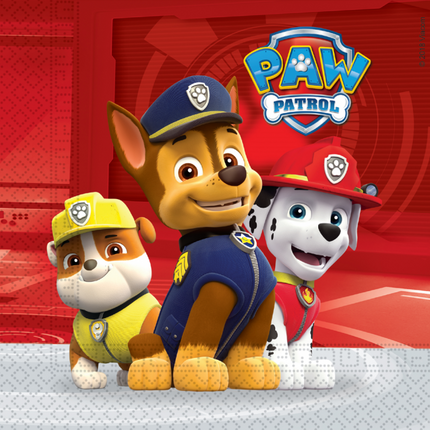 Feestbazaar Servetten Paw Patrol Rood (20st)