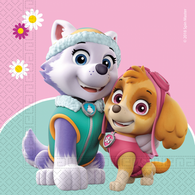 Feestbazaar Servetten Paw Patrol Skye & Everest (20st)