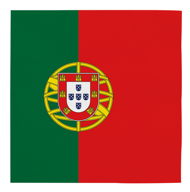 Feestbazaar Servetten Portugese vlag (20st)