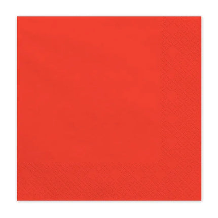 Feestbazaar Servetten Rood 33x33cm (20st)