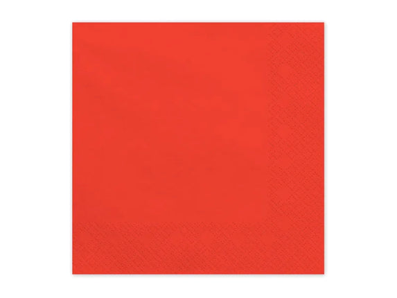Feestbazaar Servetten Rood 33x33cm (20st)