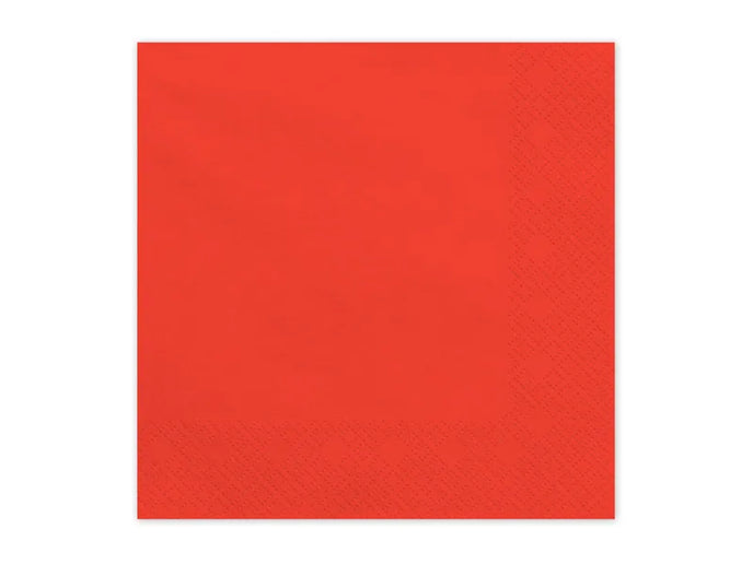 Feestbazaar Servetten Rood 33x33cm (20st)