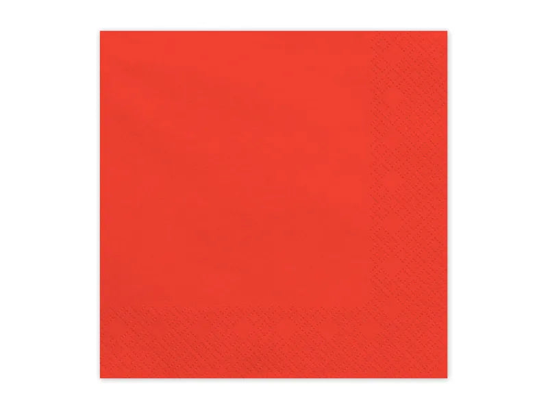 Feestbazaar Servetten Rood 33x33cm (20st)