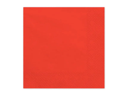 Feestbazaar Servetten Rood 33x33cm (20st)