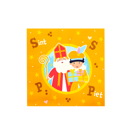 Feestbazaar Servetten Sint & Piet Cartoon Vigo (16st)