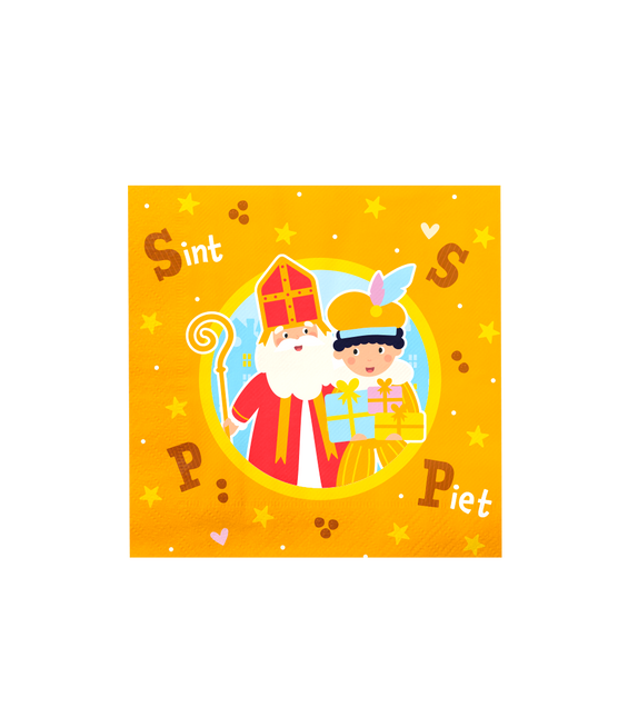 Feestbazaar Servetten Sint & Piet Cartoon Vigo (16st)