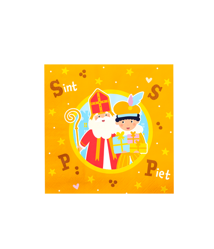 Feestbazaar Servetten Sint & Piet Cartoon Vigo (16st)
