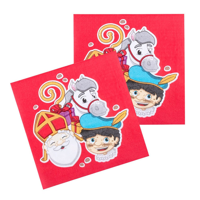 Feestbazaar Servetten Sinterklaas (12 st)