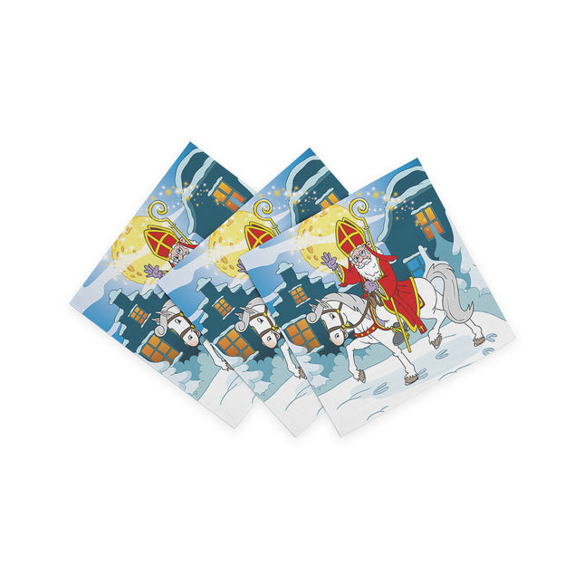 Feestbazaar Servetten Sinterklaas & Ozosnel Cartoon (20st)