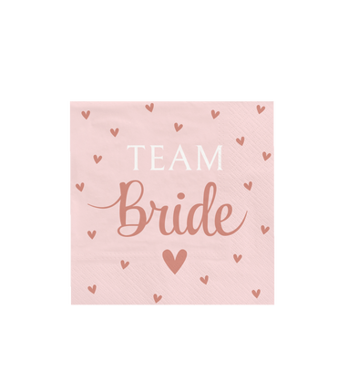 Feestbazaar Servetten 'Team Bride' Blush roze